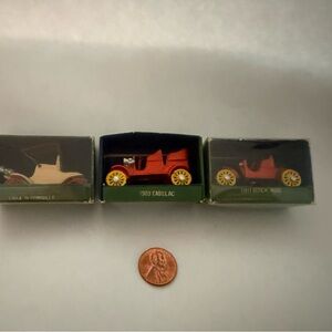 Set of 3 AHI Brand Toy Vintage Model Car Collectibles
